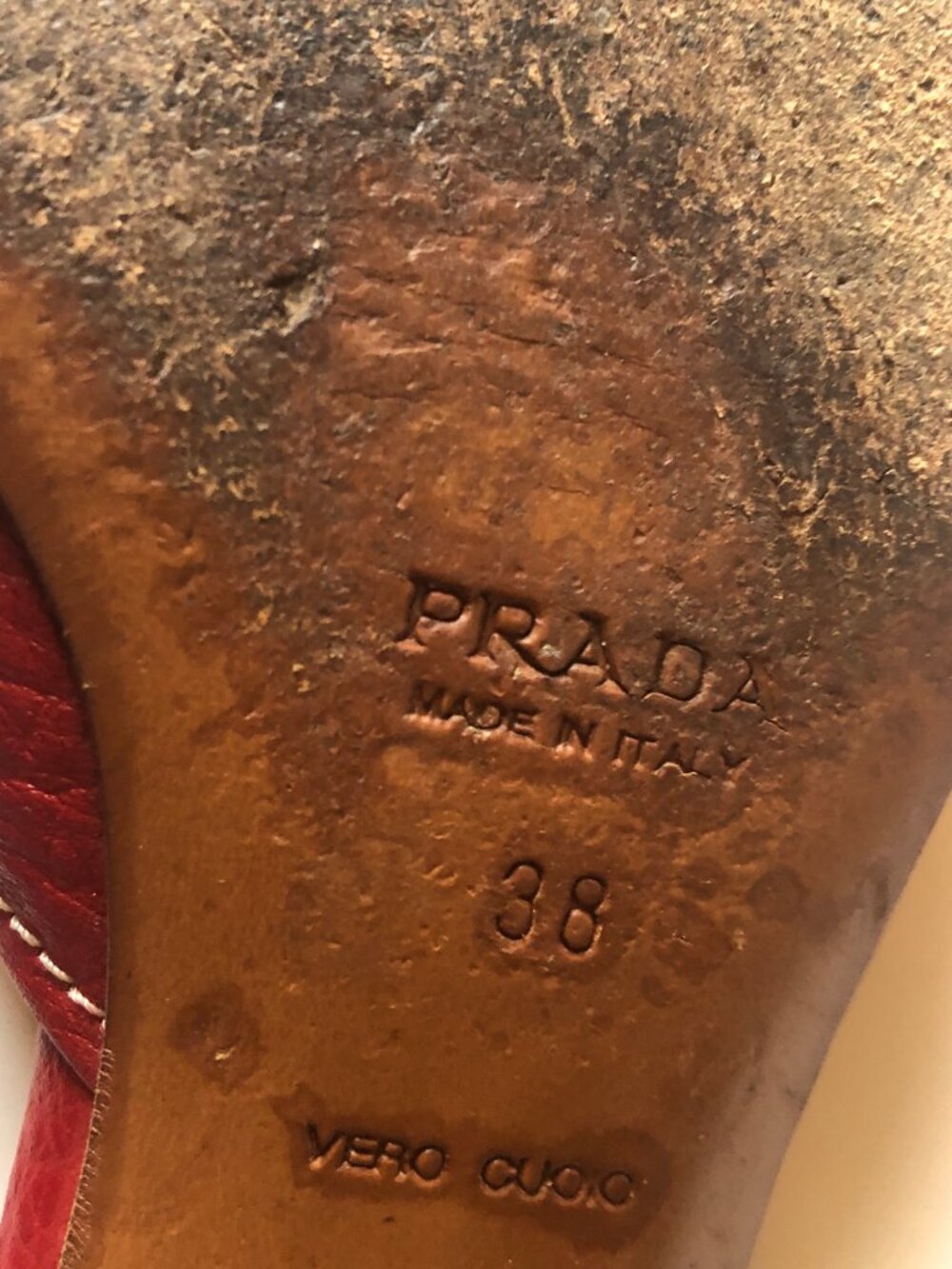 Prada vintage 1990s y2k red kitten heel tassel mules - Picture 8 of 9